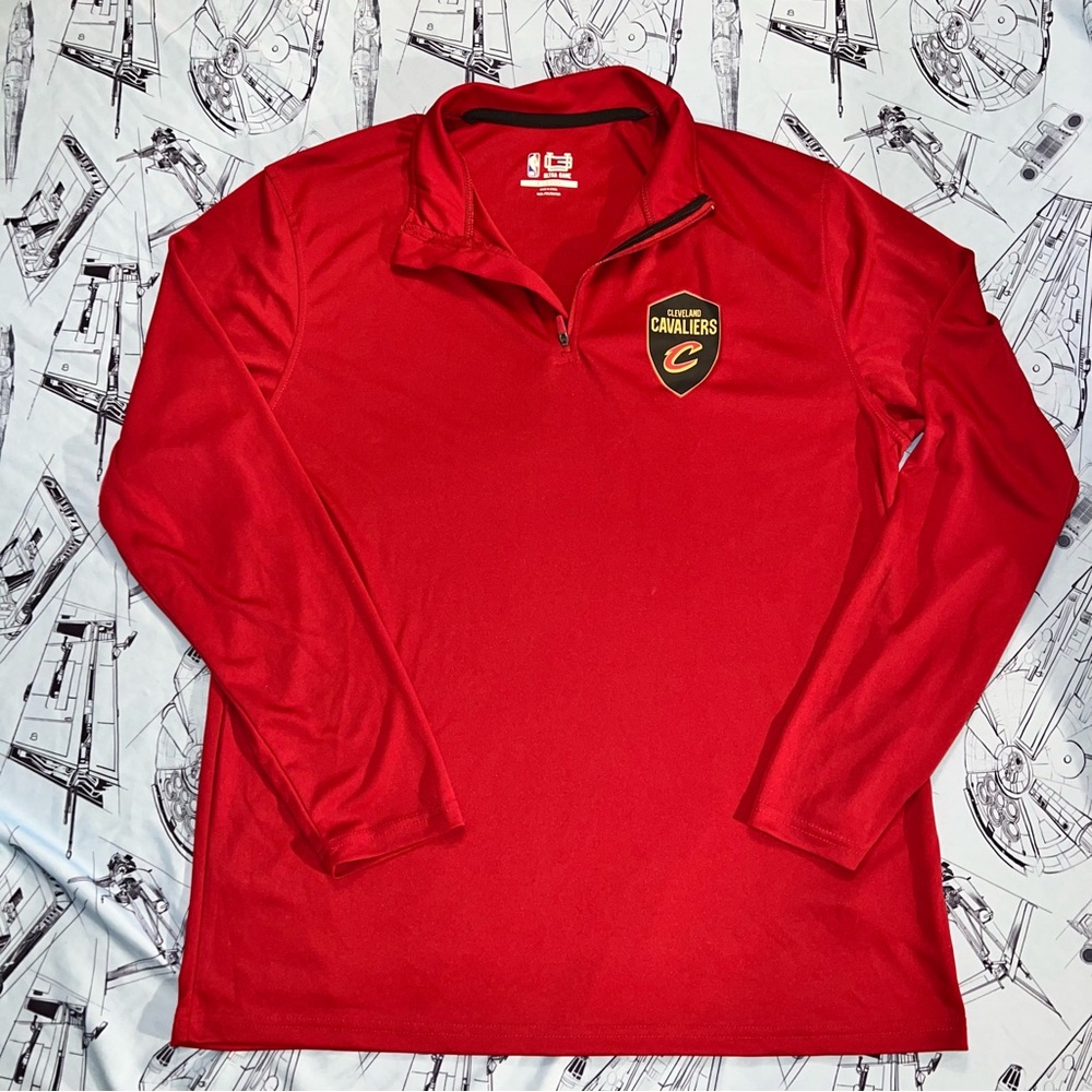 NBA Ultra Game Cleveland Cavaliers Red Zip-Up Men's Sweater
